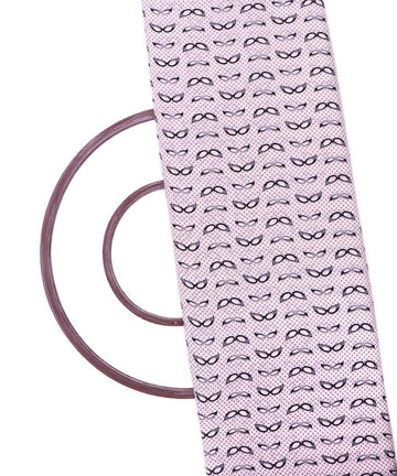 white specs pattern crepe fabric